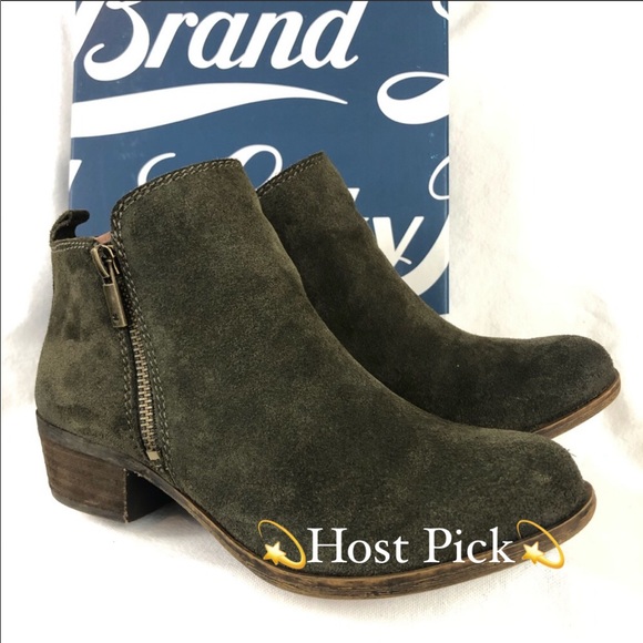 Lucky Brand Women's Booties Olive Green 6M - Picture 3 of 10